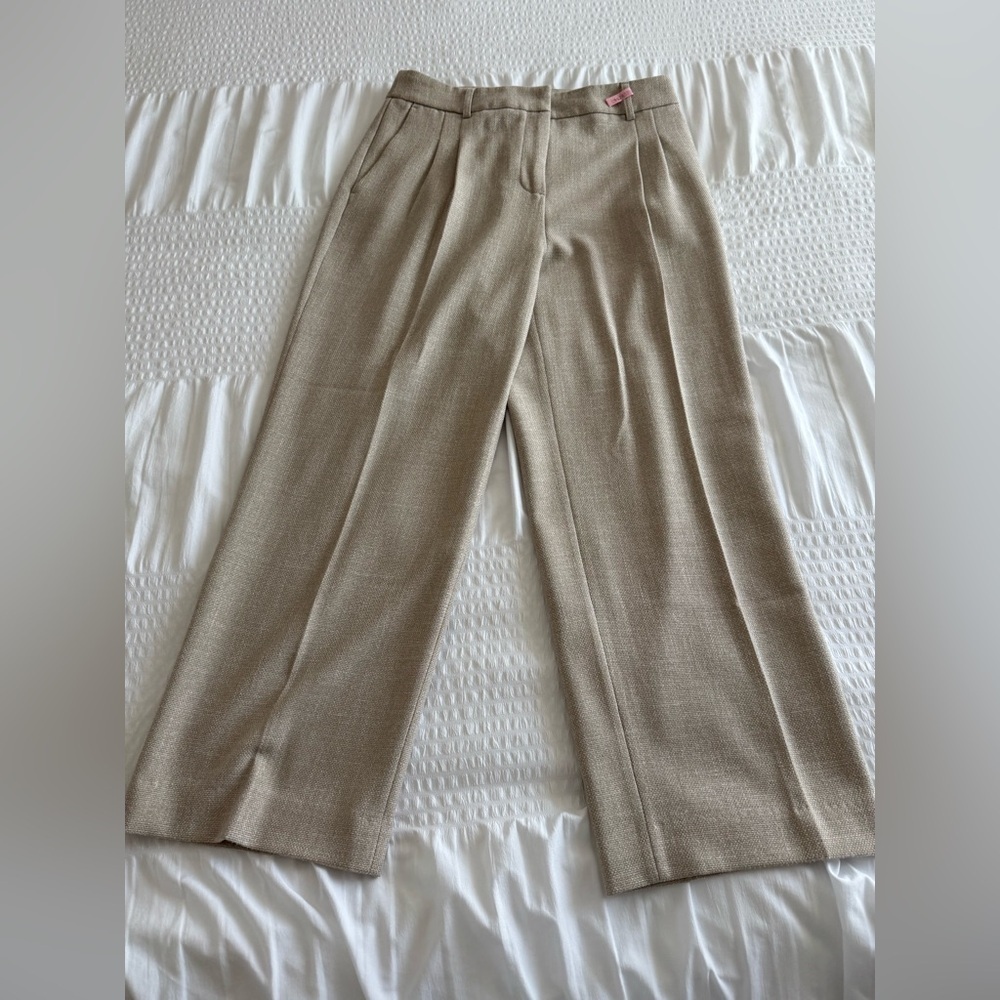 House of Harlow 1960 Taupe Wide-Leg Trousers